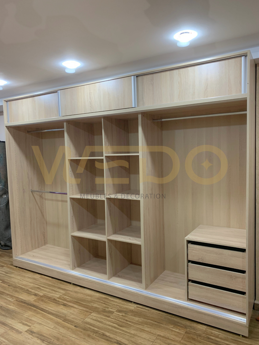 Dressing "Gain de Place" : La Puissance des Portes Coulissantes en MDF Sonoma !